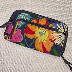 Vera Bradley “Jazzy Blooms” zip wallet